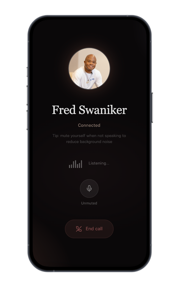 A live call with a twin: Fred Swaniker's twin connected and listening